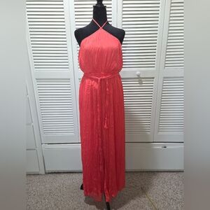 NWT Banana Republic Vibrant Coral Jumpsuit. Size L